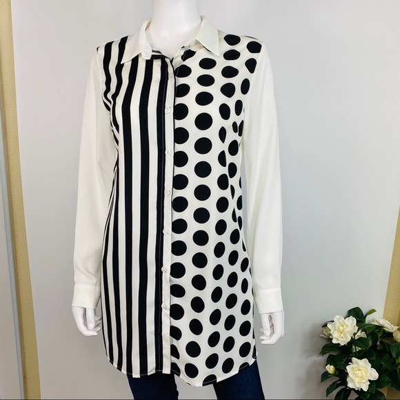 P• Luca Milano Tops - P• Luca Milano Sz M Button Down Shirt Blouse